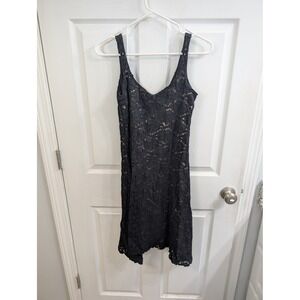 Staples Lace Overlay Sheath Dress Womens 
Black V-Neck Sleeveless - Size XS